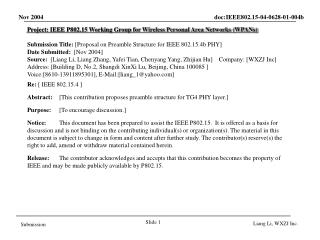 Project: IEEE P802.15 Working Group for Wireless Personal Area Networks (WPANs)