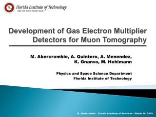 Development of Gas Electron Multiplier Detectors for Muon Tomography