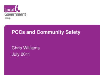 PCCs and Community Safety