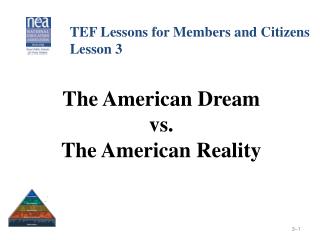 The American Dream vs. The American Reality