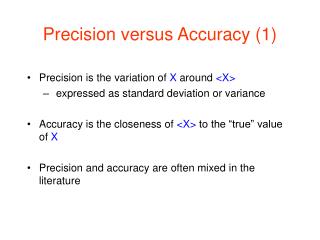 Precision versus Accuracy (1)