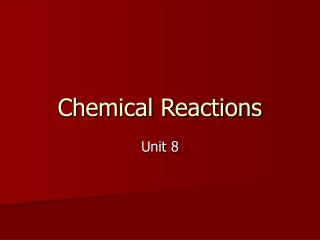 Chemical Reactions