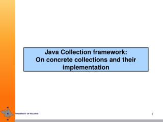 Java Collection framework: On concrete collections and their implementation