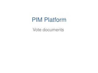 PIM Platform