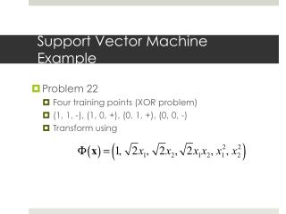 Support Vector Machine Example