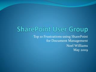 SharePoint User Group