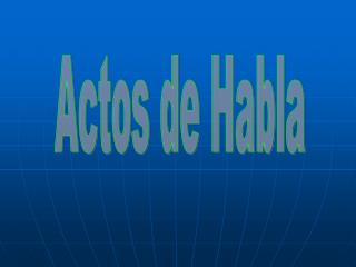 Actos de Habla