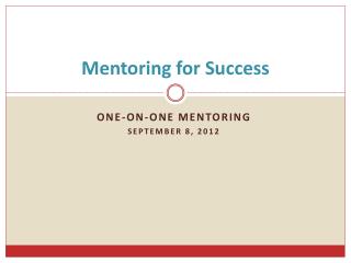 Mentoring for Success