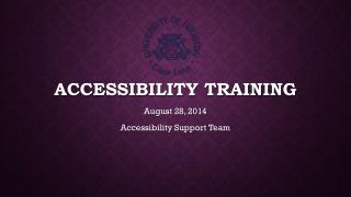 Accessibility Training