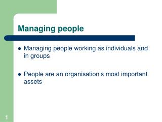 Managing people