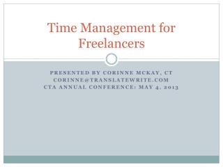 Time Management for Freelancers