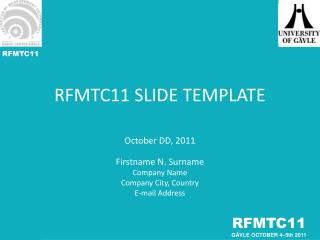 RFMTC11 SLIDE TEMPLATE