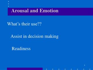 Arousal and Emotion