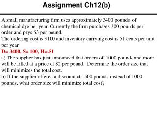 Assignment Ch12(b)
