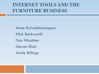 Internet Tools and the furniture Business