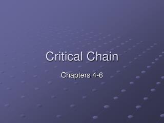 Critical Chain