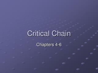 Critical Chain