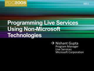 Programming Live Services Using Non-Microsoft Technologies