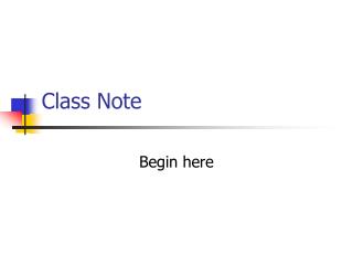 Class Note