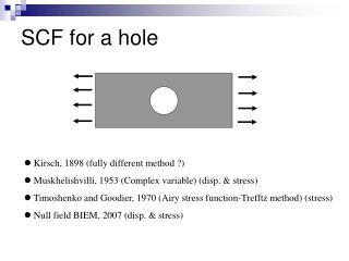 SCF for a hole