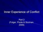 Inner Experience of Conflict
