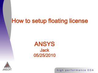 How to setup floating license