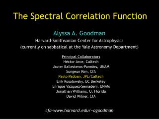 The Spectral Correlation Function