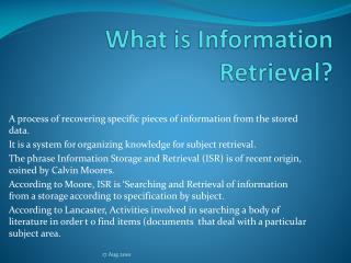 What is Information Retrieval?