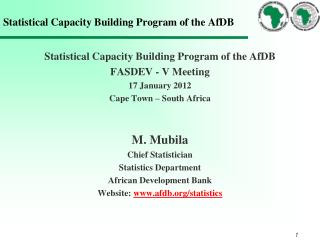 Statistical Capacity Building Program of the AfDB