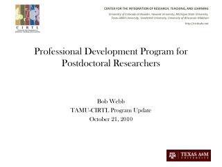 Professional Development Program for Postdoctoral Researchers