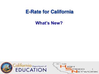 E-Rate for California