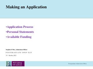 Making an Application