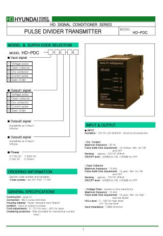 HD SIGNAL CONDITIONER SERIES