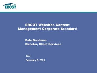 ERCOT Websites Content Management Corporate Standard