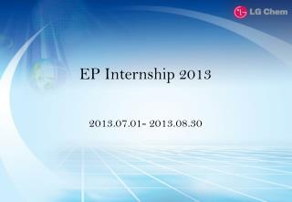 EP Internship 2013