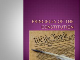 Principles of the Constitution