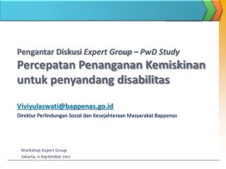 Pengantar Diskusi Expert Group – PwD Study