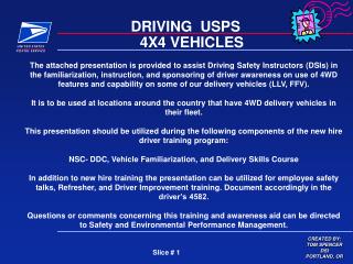 DRIVING USPS 4X4 VEHICLES