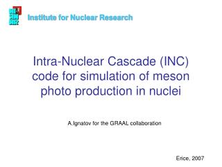 Intra-Nuclear Cascade (INC) code for simulation of meson photo production in nuclei