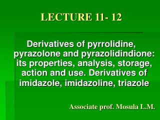 LECTURE 11- 12