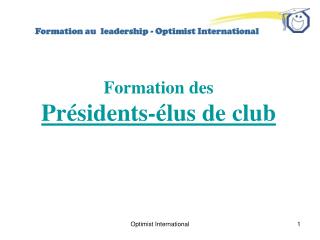 Formation au leadership - Optimist International