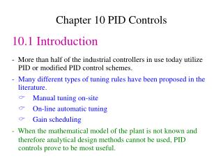 Chapter 10 PID Controls