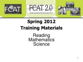 Spring 2012 Training Materials