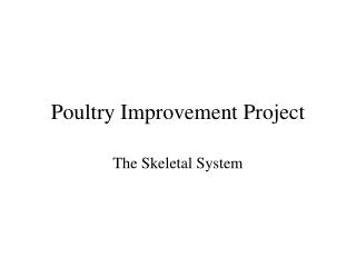 Poultry Improvement Project