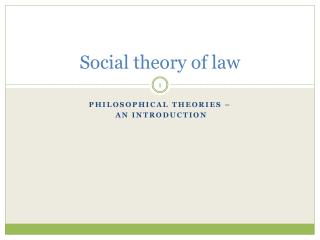 Social theory of law