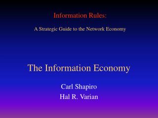 The Information Economy