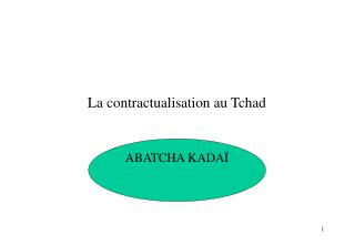 La contractualisation au Tchad