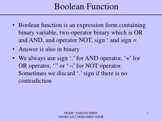 Boolean Function