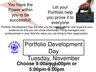 Let your Portfolio help you prove it to everyone else!