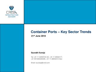 Container Ports – Key Sector Trends